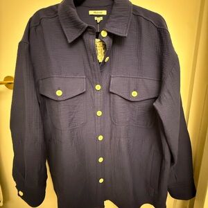 Madewell Deep Blue Shirt Jacket